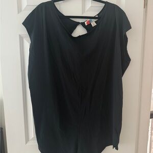 FP Beach Women's Keyhole Back Cap-Sleeve Jumpsuit (Navy)